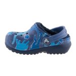 CROCS CLASSIC LINED GRAPHIC kék DÍNÓ MINTÁS BUNDÁS papucs
