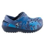 CROCS CLASSIC LINED GRAPHIC kék DÍNÓ MINTÁS BUNDÁS papucs