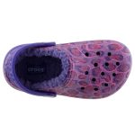 CROCS CLASSIC LINED GRAPHIC lila/rózsa LEOPÁRD MINTÁS BUNDÁS papucs
