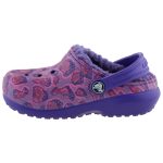 CROCS CLASSIC LINED GRAPHIC lila/rózsa LEOPÁRD MINTÁS BUNDÁS papucs