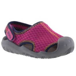 CROCS SWIFTWATER SANDAL tépőzáras málna/kék/szürke orrvédős gyerek viziszandál   CROCS SWIFTWATER SANDAL tépőzáras málna/kék/szürke orrvédős gyerek viziszandál