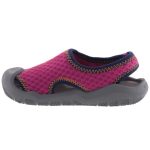 CROCS SWIFTWATER SANDAL tépőzáras málna/kék/szürke orrvédős gyerek viziszandál