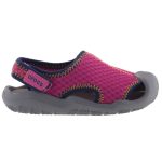 CROCS SWIFTWATER SANDAL tépőzáras málna/kék/szürke orrvédős gyerek viziszandál