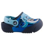 CROCS FUNLAB SHARK LIGHTS világoskék-kék világító szemű cápa papucs
