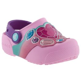 CROCS FUNLAB LIGHTS rózsa-lila-málna DRÁGAKÖVES VILLOGÓ papucs   CROCS FUNLAB LIGHTS rózsa-lila-málna DRÁGAKÖVES VILLOGÓ papucs
