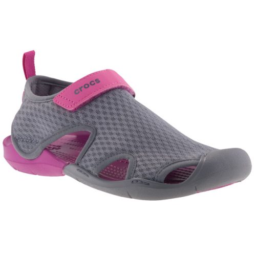 CROCS SWIFTWATER SANDAL szürke/rózsa tépős viziszandál 33-41