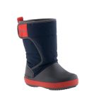 CROCS LODGEPOINT SNOW BOOT sötétkék-szürke-piros FÉNYVISSZAVERŐS hótaposó csizma