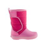 CROCS Lodgepoint Snow Boot rózsaszín-málna FÉNYVISSZAVERŐS hótaposó csizma