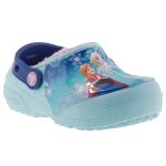 CROCS FUNLAB FROZEN világoskék/lila BUNDÁS papucs