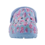 CROCS CLASSIC LINED CLOG világoskék/rózsa virág mintás BUNDÁS papucs