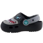 CROCS SHARKS LIGHTS CLOG fekete/szürke LEDES VILLOGÓ pántos papucs