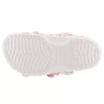 CROCS CLASSIC TIMELESS fehér/rózsa mintás 5 levehető Jibbitz virággal