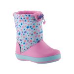 CROCS LODGEPOINT GRAPHIC világoskék-rózsaszín CSILLAGOS hótaposó csizma