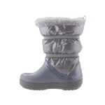 CROCS Lodgepoint Metallic szürke-ezüst-metál hótaposó csizma