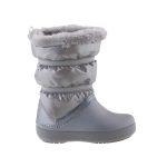CROCS Lodgepoint Metallic szürke-ezüst-metál hótaposó csizma