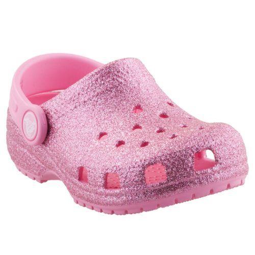 Crocs Classic Glitter Clog csillámos pink lány papucs