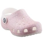 Crocs Classic Glitter Clog fehér-rózsaszín csillámos lány papucs
