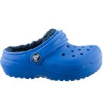 Crocs Classic Lined Clog T kék bélelt fiú papucs