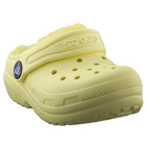 Crocs Classic Lined Clog T neon sárga bélelt gyerek papucs