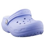 Crocs Classic Lined Clog T Digital levendula lila bélelt gyerek papucs