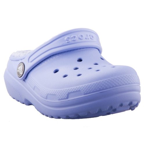 Crocs Classic Lined Clog T Digital levendula lila bélelt gyerek papucs