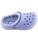 Crocs Classic Lined Clog T Digital levendula lila bélelt gyerek papucs