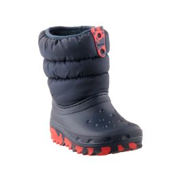 Crocs Classic Neo Puff sötétkék-piros fiú hótaposó Crocs Classic Neo Puff sötétkék-piros fiú hótaposó