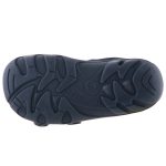 SIESTA-RICHTER 2 csatos tépős sötétkék/ciklámen metál zárt orrú velúr szandál