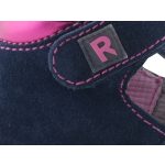 SIESTA-RICHTER 2 csatos tépős sötétkék/ciklámen metál zárt orrú velúr szandál