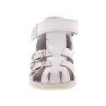 SIESTA-RICHTER 2 csatos tépős fehér zárt orrú nappa bőr szandál