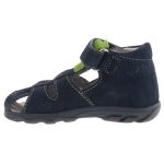 SZÍNHIBÁS SIESTA-RICHTER 2 csatos tépős sötétkék/zöld zárt orrú velúr bőr szandál