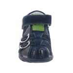 SZÍNHIBÁS SIESTA-RICHTER 2 csatos tépős sötétkék/zöld zárt orrú velúr bőr szandál