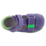SIESTA-RICHTER 2 tépős lila/neonzöld zárt orrú szandi