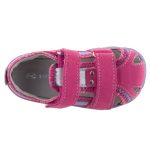 SIESTA-RICHTER málna/lila 2 tépőzáras zárt orrú velúr gyerek szandál