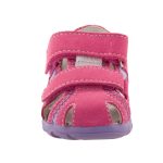 SIESTA-RICHTER málna/lila 2 tépőzáras zárt orrú velúr gyerek szandál