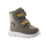 Siesta-Richter magas szárú tépőzáras khaki-sárga jeep-es LEDES Sympatex (Vízálló) bundás téli bakancs