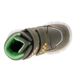 Siesta-Richter magas szárú tépőzáras khaki-sárga jeep-es LEDES Sympatex (Vízálló) bundás téli bakancs