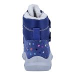 Siesta-Richter sötétkék csillagos 2 tépőzáras szőrme béléses sympatex (vízálló) velúr bőr kislány csizma