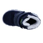 Siesta-Richter sötétkék-lime 2 tépőzáras szőrme béléses sympatex (vízálló) velúr bőr kisfiú csizma