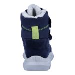 Siesta-Richter sötétkék-lime 2 tépőzáras szőrme béléses sympatex (vízálló) velúr bőr kisfiú csizma