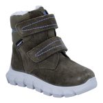 Siesta-Richter sötétzöld 2 tépőzáras szőrme béléses sympatex (vízálló) velúr bőr kisfiú csizma