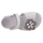 SIESTA-RICHTER 2 tépős ezüst/fehér VIRÁGOS lány szandál