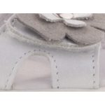 SIESTA-RICHTER 2 tépős ezüst/fehér VIRÁGOS lány szandál