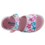 SIESTA-RICHTER fehér/színes virágos 2 tépőzáras  gyerek szandál