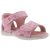 SIESTA-RICHTER 2 tépőzáras VIRÁGOS rózsaszín velúr bőr gyerek szandál