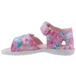 SIESTA-RICHTER 2 tépős VIRÁGOS rózsaszín/kék bőr szandál
