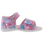 SIESTA-RICHTER 2 tépős VIRÁGOS rózsaszín/kék bőr szandál