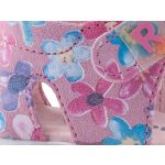 SIESTA-RICHTER 2 tépős VIRÁGOS rózsaszín/kék bőr szandál