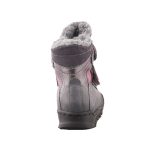 Memo Davos szürke-málna 3 tépőzáras supinált bélelt téli lány bakancs