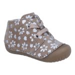 Siesta-Richter bundás bézs virágos fűzős orrvédős kislány első lépés cipő